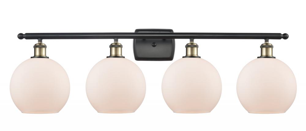 Athens - 4 Light - 38 inch - Black Antique Brass - Bath Vanity Light