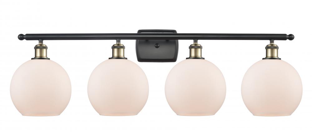 Athens - 4 Light - 38 inch - Black Antique Brass - Bath Vanity Light