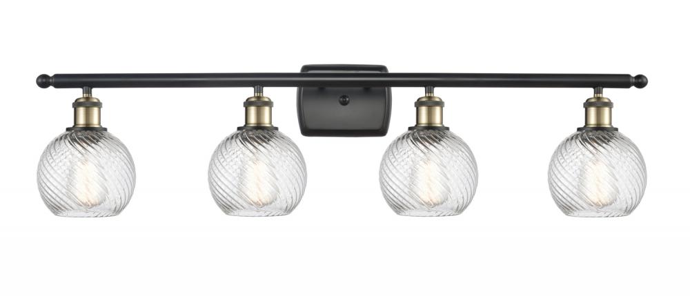 Small Twisted Swirl 4 Light Bath Vanity Light part of the Ballston Collection