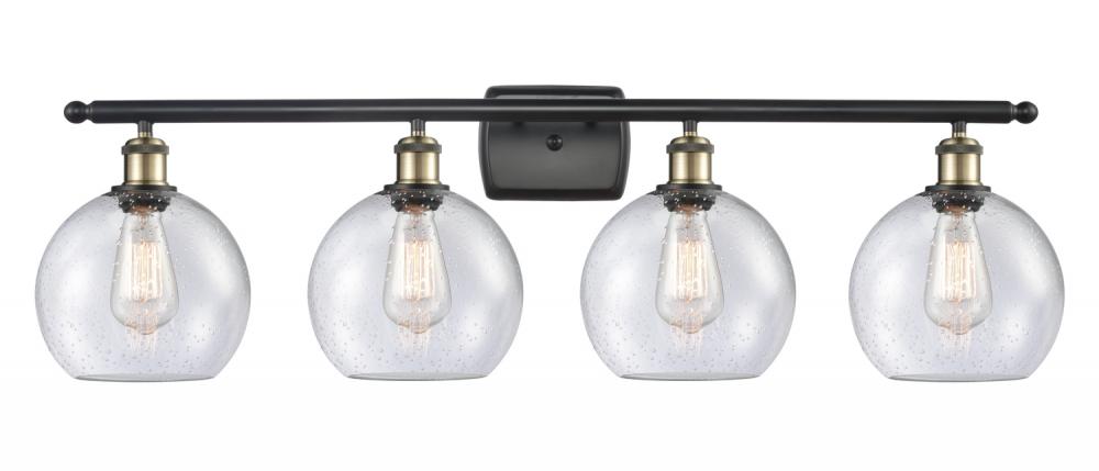 Athens - 4 Light - 38 inch - Black Antique Brass - Bath Vanity Light