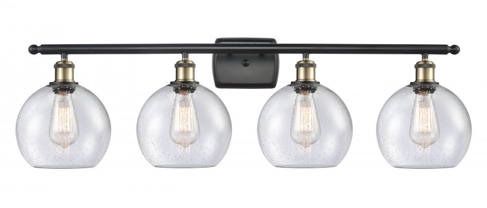 Athens - 4 Light - 38 inch - Black Antique Brass - Bath Vanity Light
