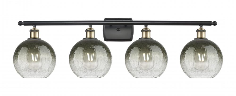 Brookhaven Globe - 4 Light - 38 inch - Black Antique Brass - Bath Vanity Light