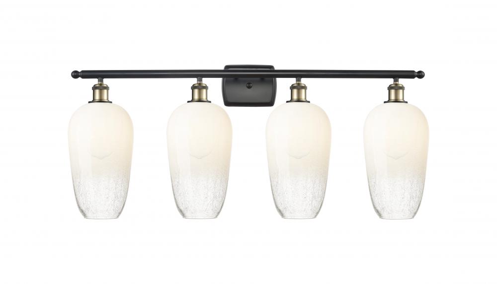 Brookhaven Flute - 4 Light - 37 inch - Black Antique Brass - Bath Vanity Light