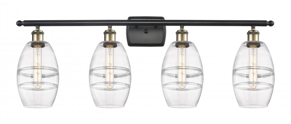 Vaz - 4 Light - 36 inch - Black Antique Brass - Bath Vanity Light