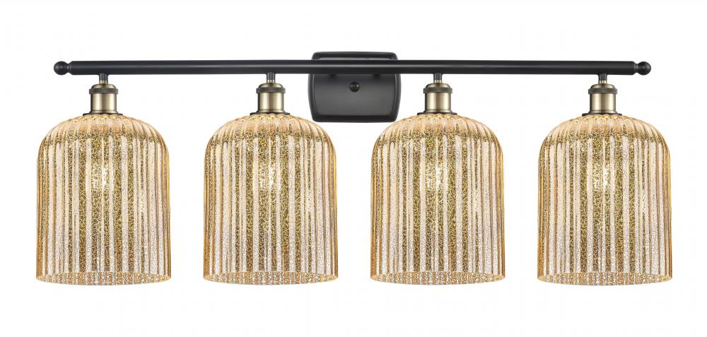 Bridal Veil - 4 Light - 35 inch - Black Antique Brass - Bath Vanity Light