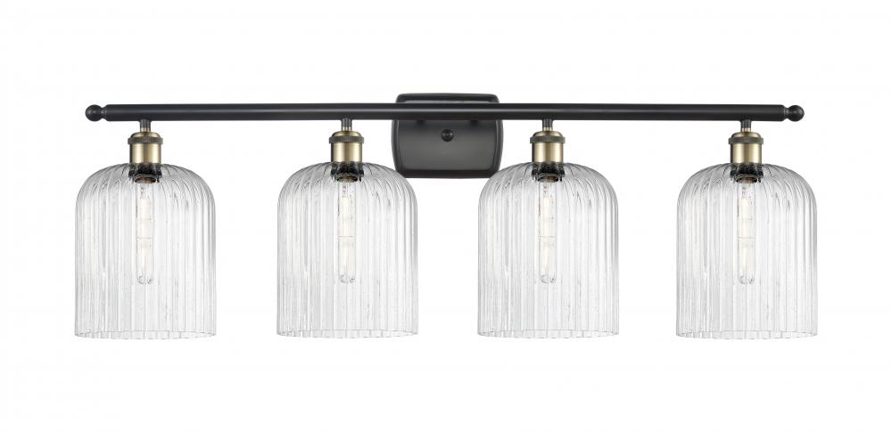 Bridal Veil - 4 Light - 35 inch - Black Antique Brass - Bath Vanity Light