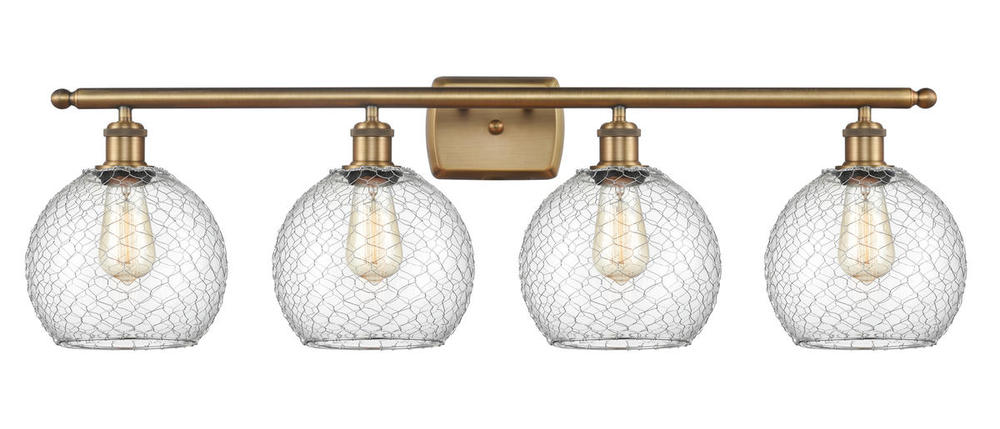 Farmhouse Chicken Wire 4 Light Bath Vanity Light