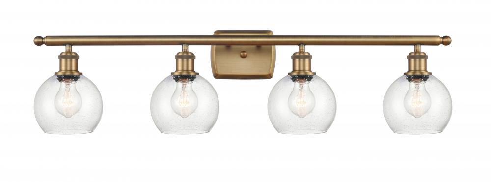 Athens - 4 Light - 36 inch - Brushed Brass - Bath Vanity Light