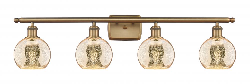 Athens - 4 Light - 36 inch - Brushed Brass - Bath Vanity Light