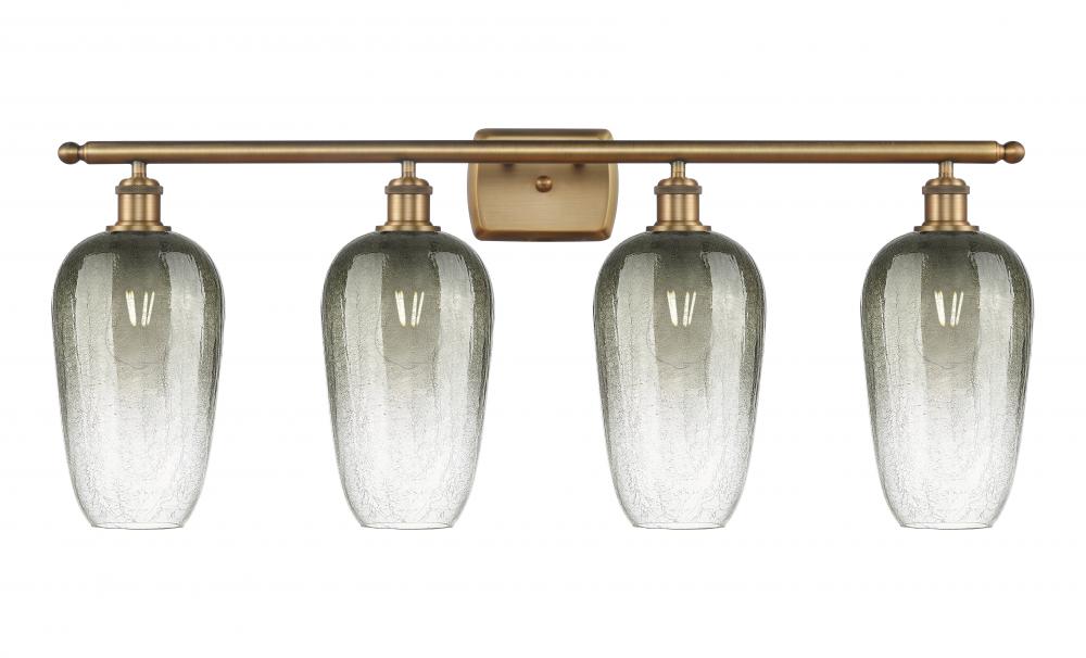 Brookhaven Flute - 4 Light - 37 inch - Brushed Brass - Bath Vanity Light