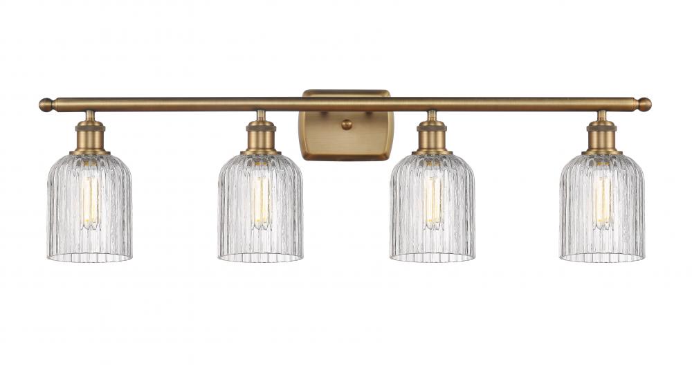 Bridal Veil - 4 Light - 35 inch - Brushed Brass - Bath Vanity Light