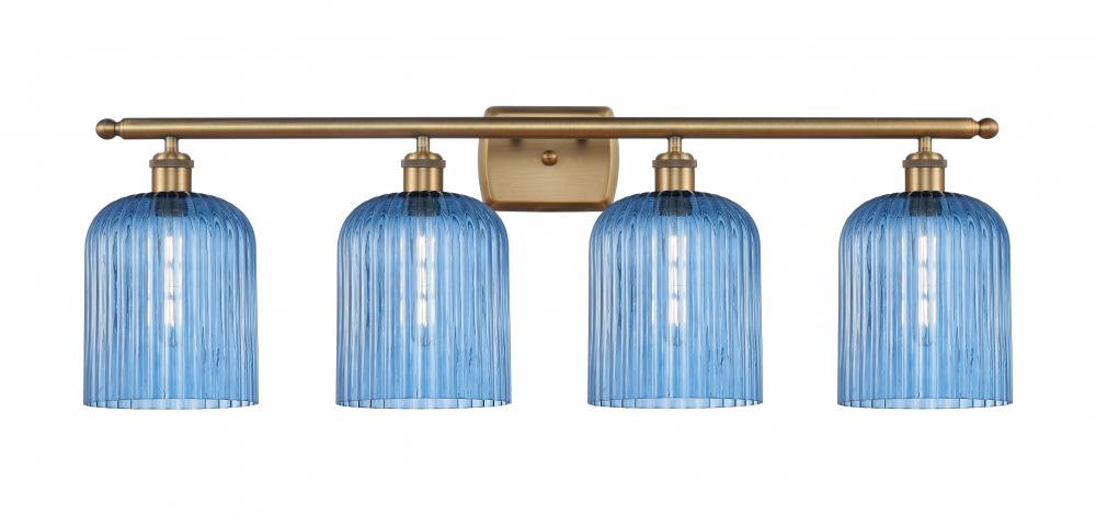 Bridal Veil - 4 Light - 35 inch - Brushed Brass - Bath Vanity Light