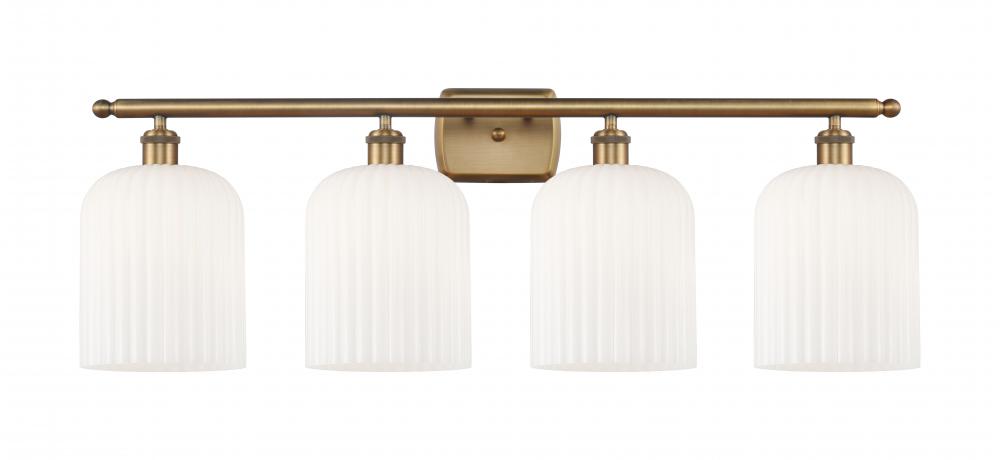 Bridal Veil - 4 Light - 35 inch - Brushed Brass - Bath Vanity Light