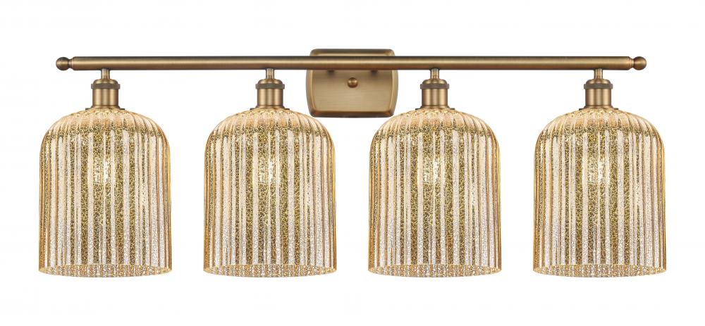 Bridal Veil - 4 Light - 35 inch - Brushed Brass - Bath Vanity Light