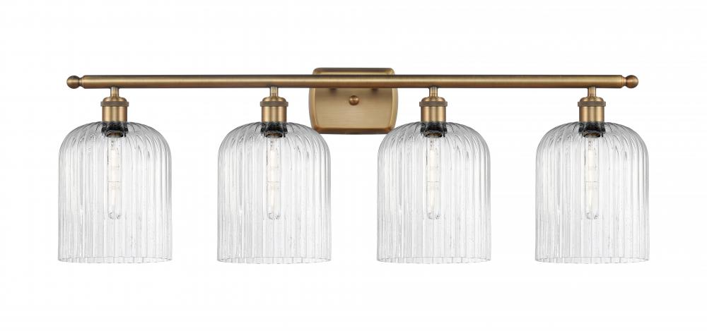 Bridal Veil - 4 Light - 35 inch - Brushed Brass - Bath Vanity Light