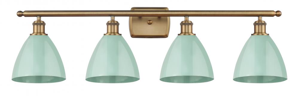 Plymouth - 4 Light - 38 inch - Brushed Brass - Bath Vanity Light