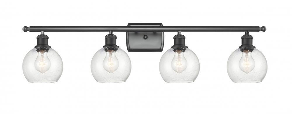 Athens - 4 Light - 36 inch - Matte Black - Bath Vanity Light