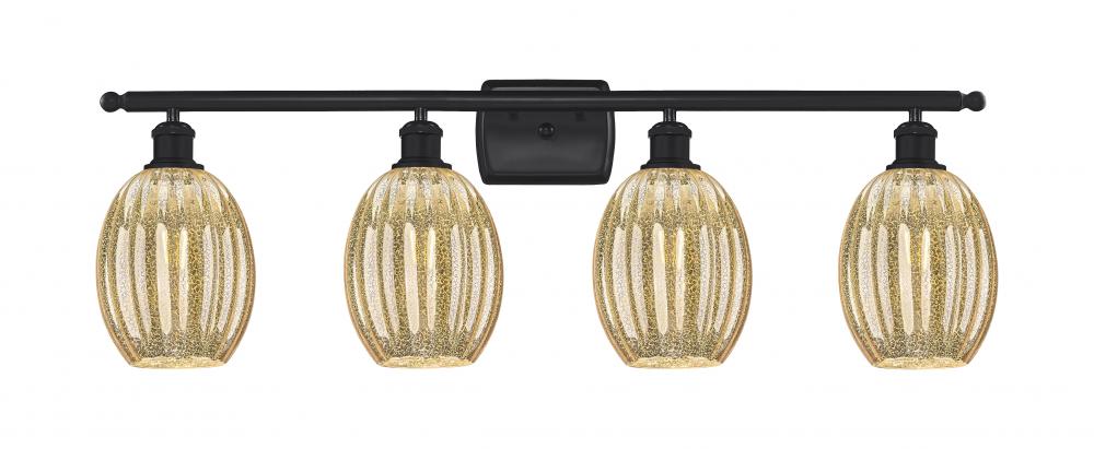 Preston Bulb - 4 Light - 36 inch - Matte Black - Bath Vanity Light