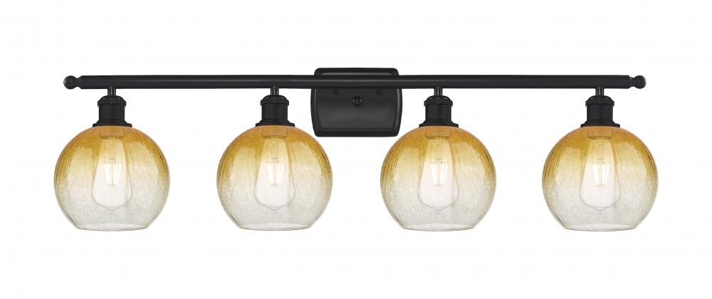 Brookhaven Globe - 4 Light - 38 inch - Matte Black - Bath Vanity Light