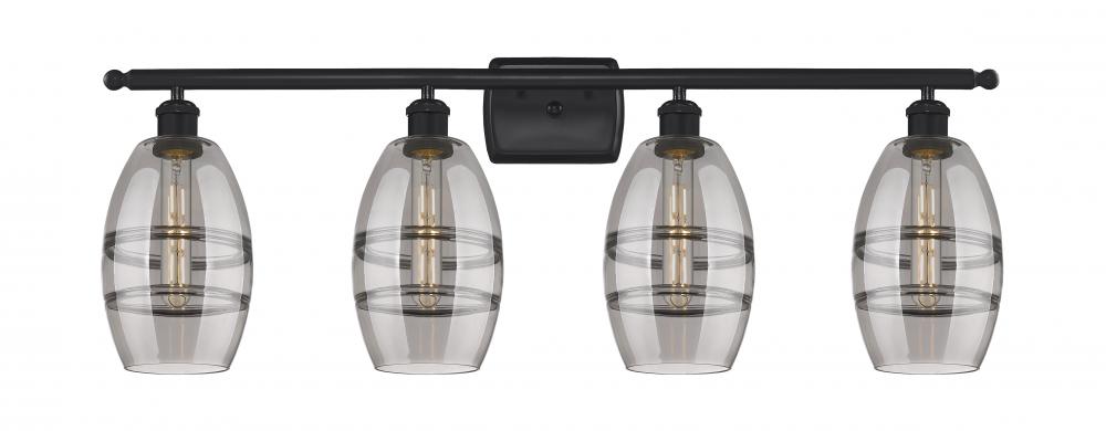 Vaz - 4 Light - 36 inch - Matte Black - Bath Vanity Light