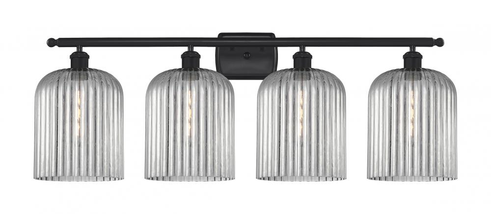 Bridal Veil - 4 Light - 35 inch - Matte Black - Bath Vanity Light