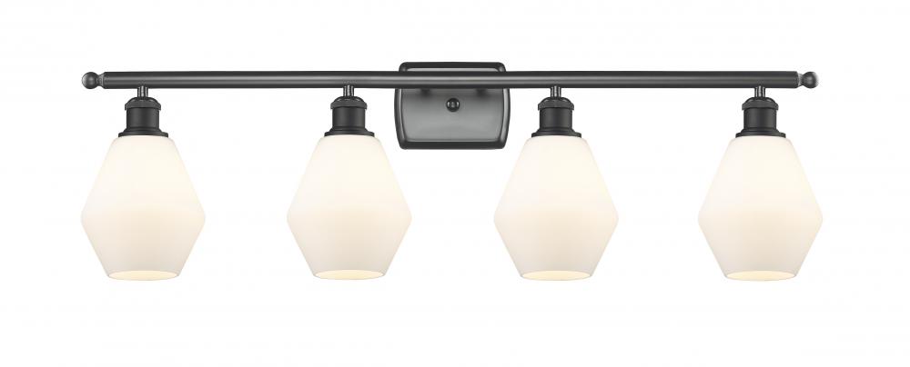 Cindyrella - 4 Light - 36 inch - Matte Black - Bath Vanity Light