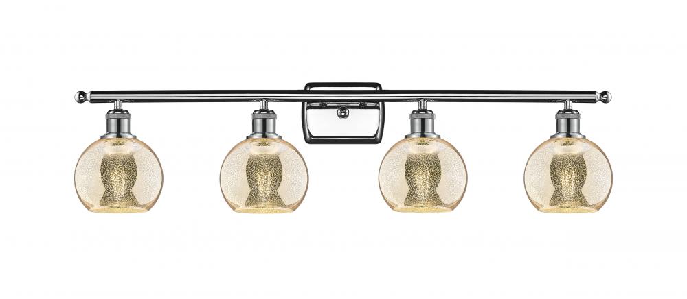 Athens - 4 Light - 36 inch - Polished Chrome - Bath Vanity Light