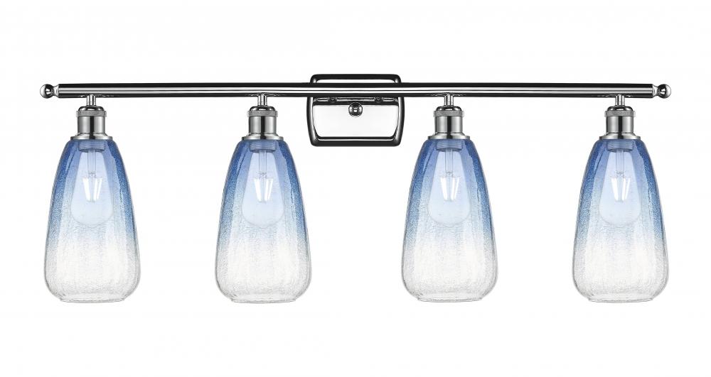 Brookhaven Almond - 4 Light - 36 inch - Polished Chrome - Bath Vanity Light