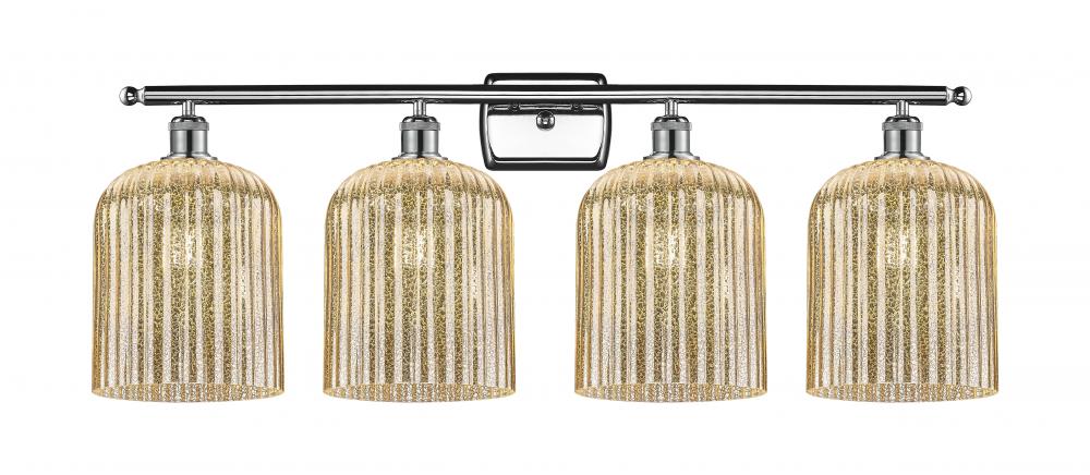 Bridal Veil - 4 Light - 35 inch - Polished Chrome - Bath Vanity Light