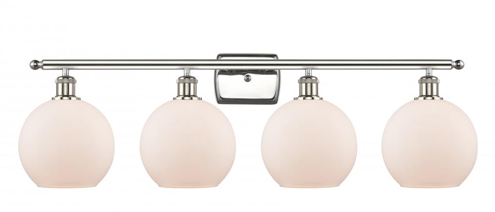 Athens - 4 Light - 38 inch - Polished Nickel - Bath Vanity Light