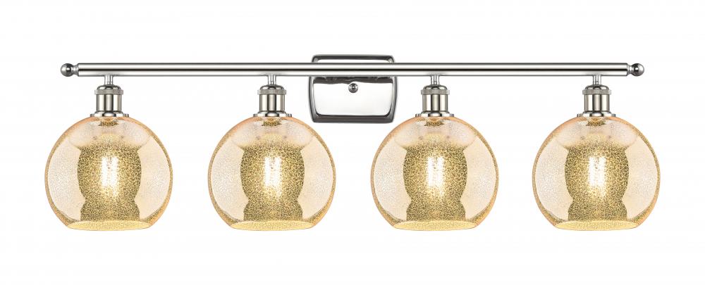 Athens - 4 Light - 38 inch - Polished Nickel - Bath Vanity Light