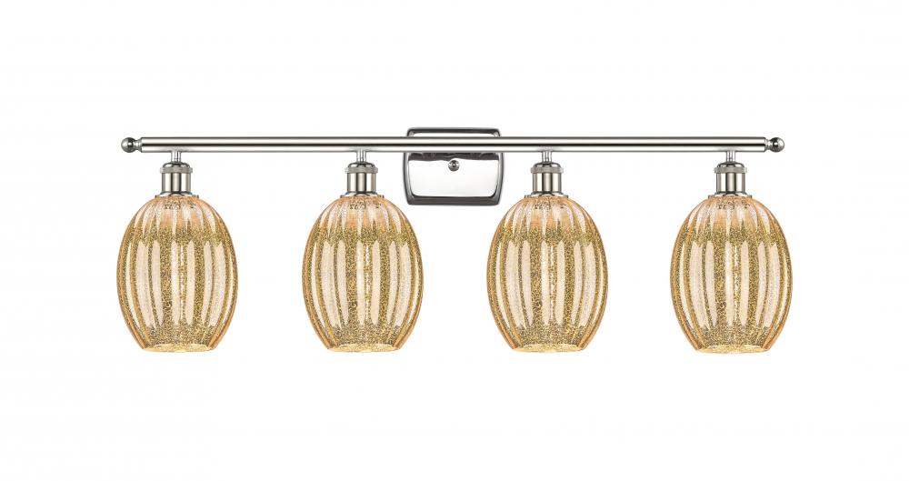 Preston Bulb - 4 Light - 36 inch - Polished Nickel - Bath Vanity Light