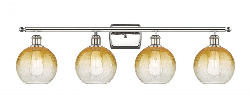 Brookhaven Globe - 4 Light - 38 inch - Polished Nickel - Bath Vanity Light