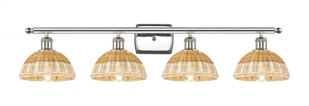 Bristol Natural II - 4 Light - 38 inch - Polished Nickel - Bath Vanity Light