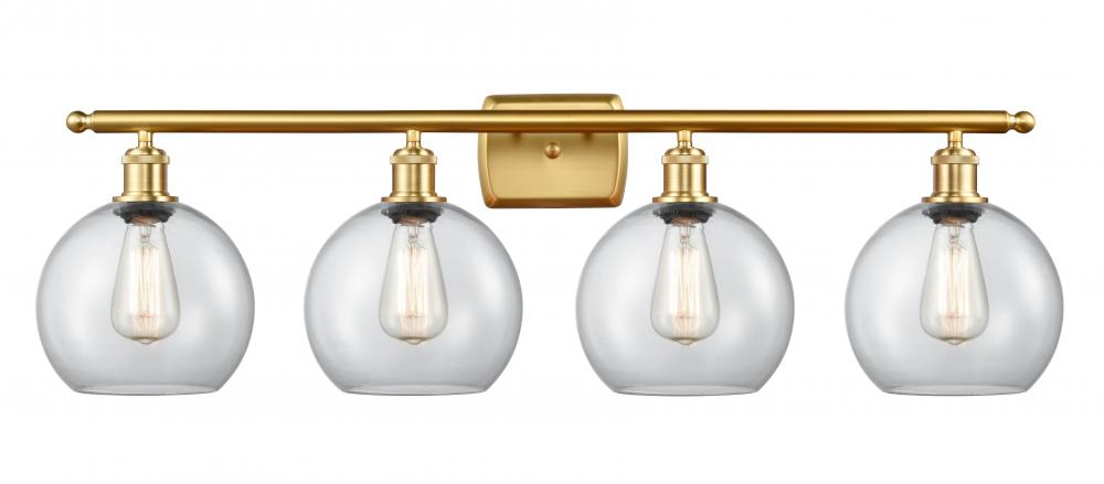 Athens - 4 Light - 38 inch - Satin Gold - Bath Vanity Light