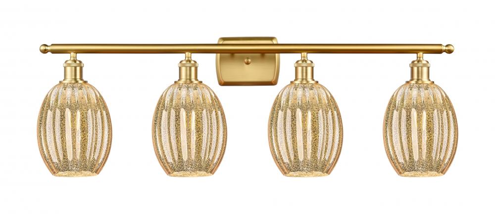 Preston Bulb - 4 Light - 36 inch - Satin Gold - Bath Vanity Light