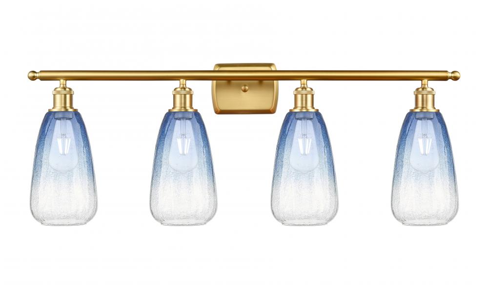 Brookhaven Almond - 4 Light - 36 inch - Satin Gold - Bath Vanity Light