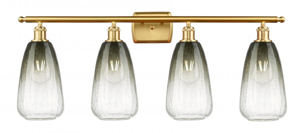 Brookhaven Almond - 4 Light - 36 inch - Satin Gold - Bath Vanity Light