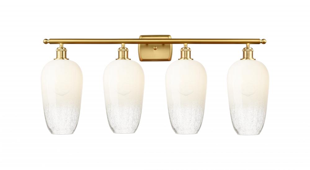 Brookhaven Flute - 4 Light - 37 inch - Satin Gold - Bath Vanity Light