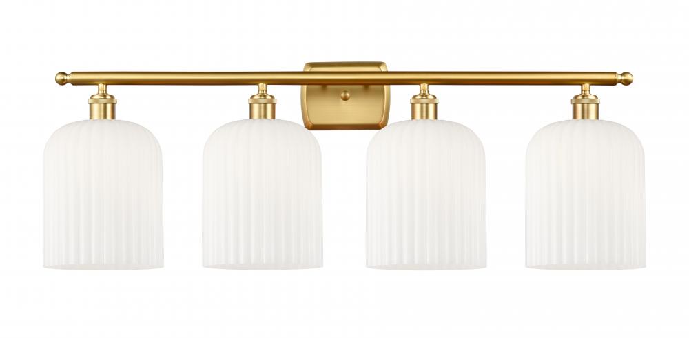 Bridal Veil - 4 Light - 35 inch - Satin Gold - Bath Vanity Light