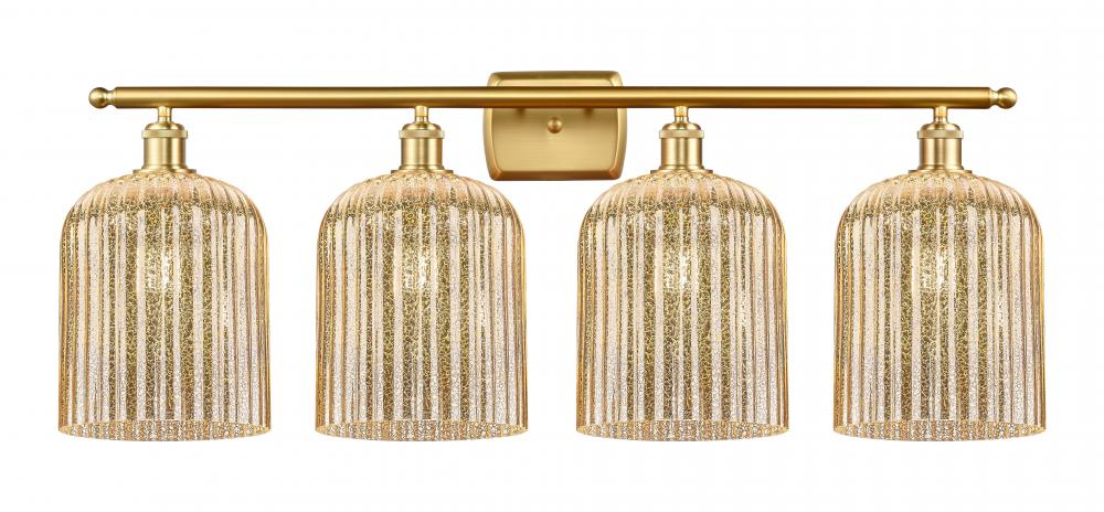 Bridal Veil - 4 Light - 35 inch - Satin Gold - Bath Vanity Light