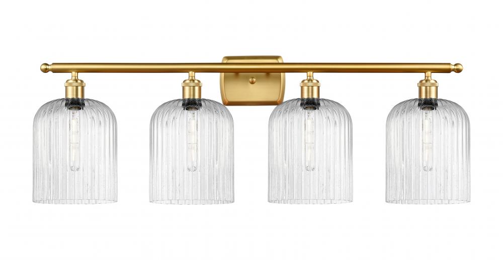 Bridal Veil - 4 Light - 35 inch - Satin Gold - Bath Vanity Light