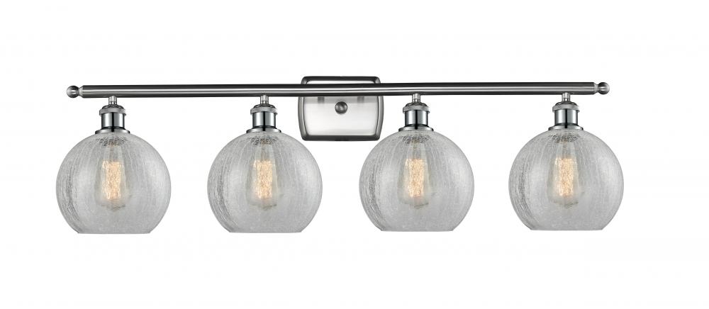 Athens - 4 Light - 38 inch - Brushed Satin Nickel - Bath Vanity Light