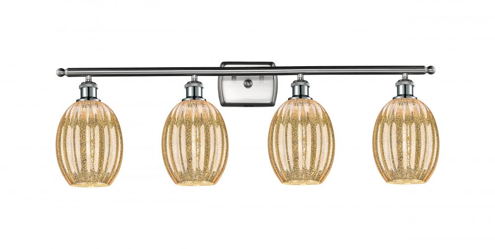 Preston Bulb - 4 Light - 36 inch - Brushed Satin Nickel - Bath Vanity Light