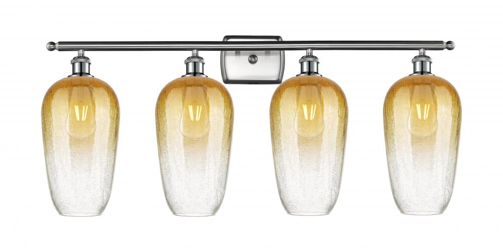 Brookhaven Flute - 4 Light - 37 inch - Brushed Satin Nickel - Bath Vanity Light