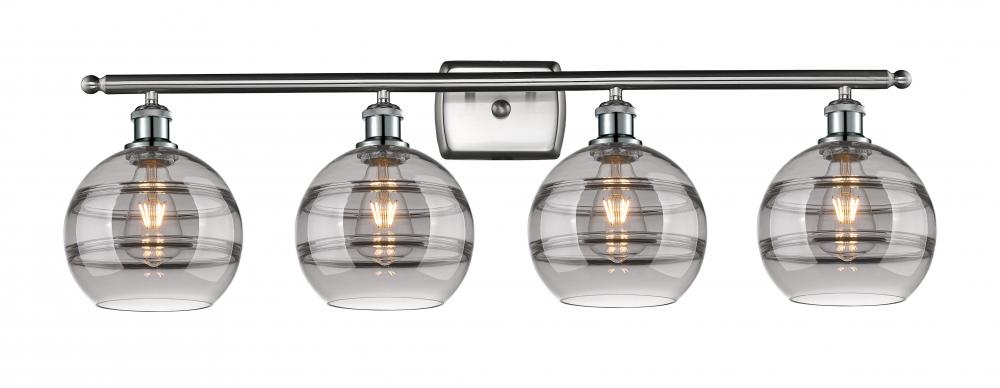 Rochester - 4 Light - 38 inch - Brushed Satin Nickel - Bath Vanity Light