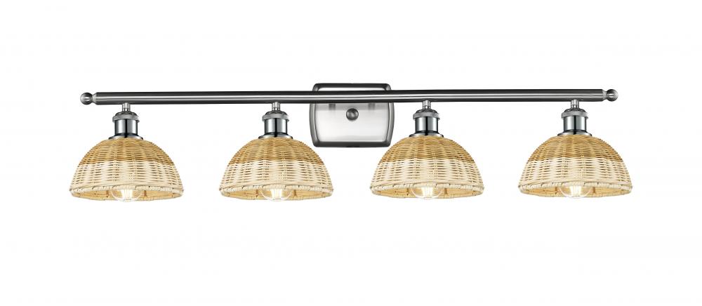 Bristol Natural II - 4 Light - 38 inch - Brushed Satin Nickel - Bath Vanity Light