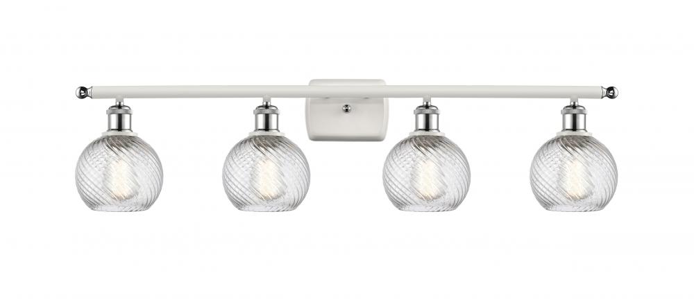 Small Twisted Swirl 4 Light Bath Vanity Light part of the Ballston Collection