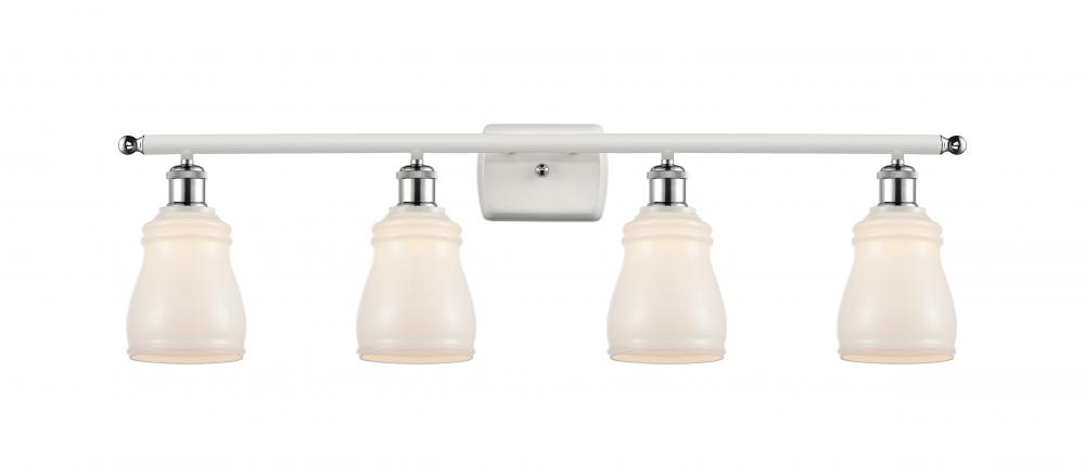 Ellery - 4 Light - 35 inch - White Polished Chrome - Bath Vanity Light