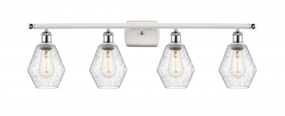 Cindyrella - 4 Light - 36 inch - White Polished Chrome - Bath Vanity Light